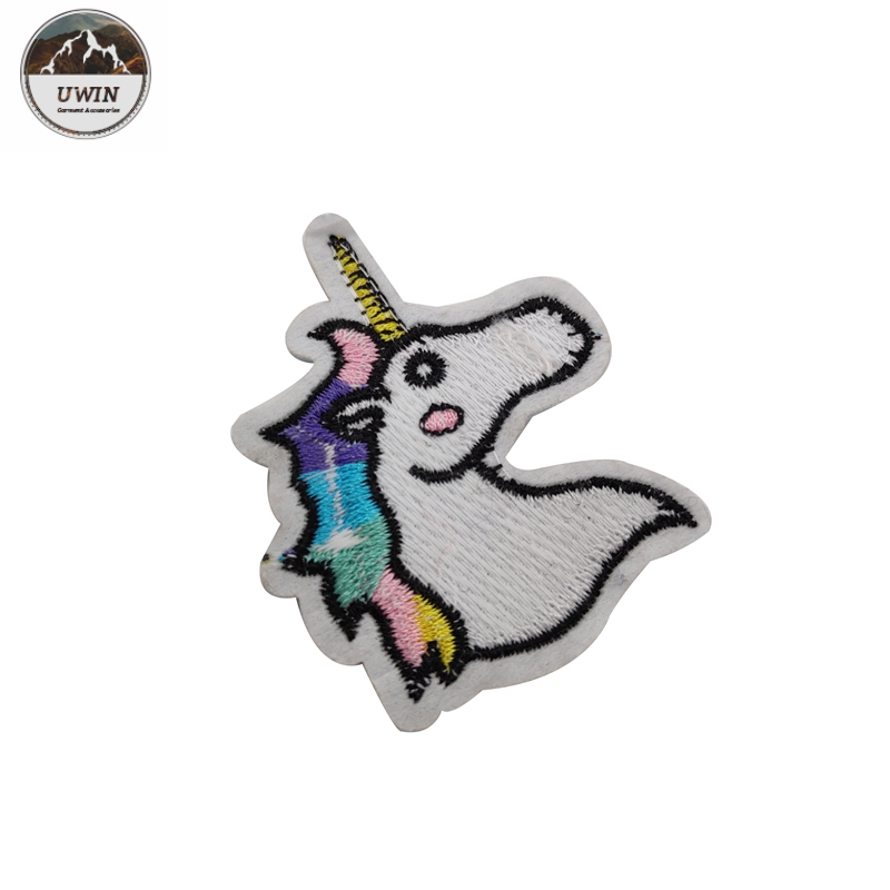 Woven Merrowed Border Unicorn Sew On Patch , Washable Unicorn Embroidery Patches