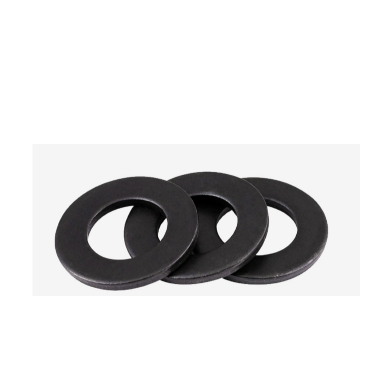 DIN Standard Black Zinc Plated Steel Flat Washer Custom Size 5mm Thickness M20 M8 M3 M4
