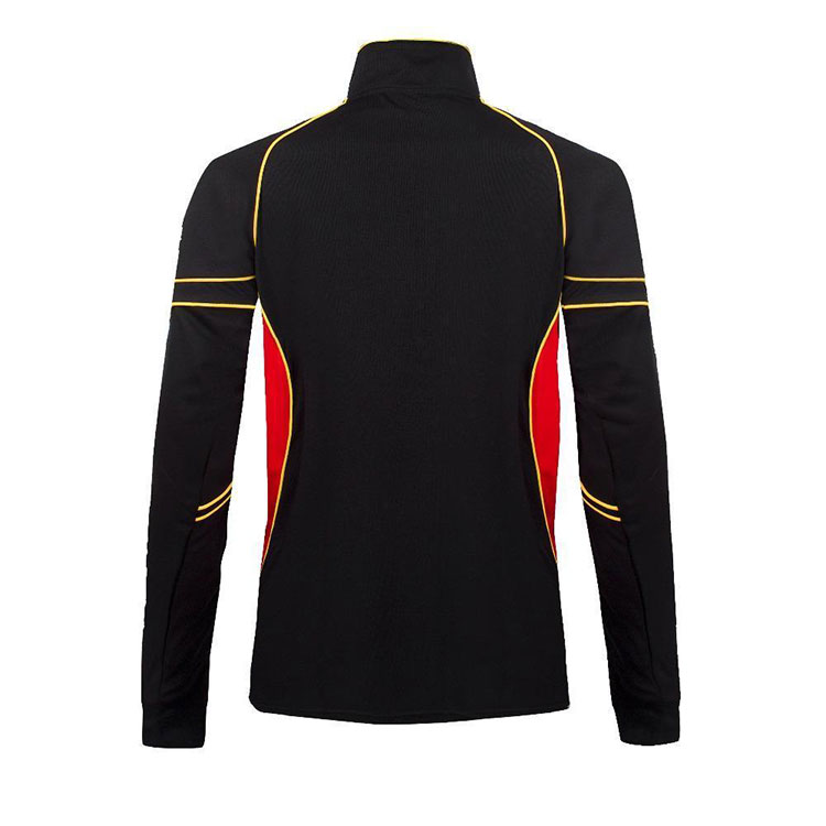 Long Sleeve Custom Fishing Jerseys Stand Collar Zipper Front Dry Fit Polyester Material