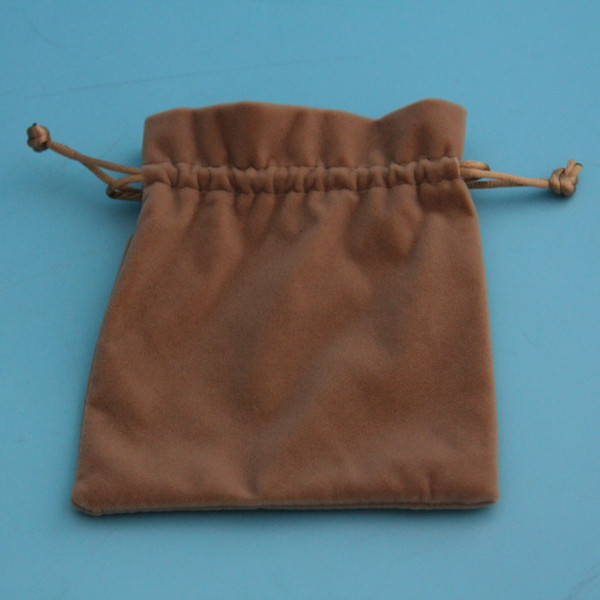 Safe Packaging Drawstring Jewelry Bag Closure Customized Logo Suede Pouch