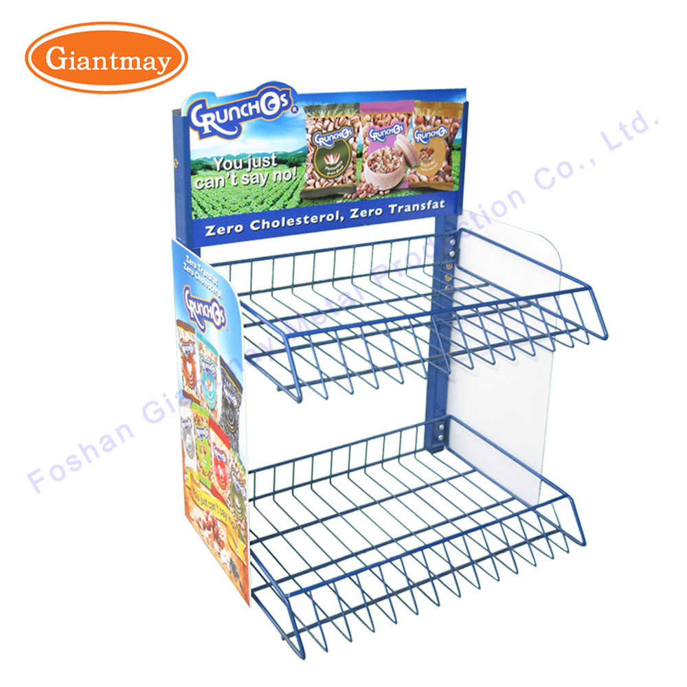 Metal Tabletop Stand Counter Snack Display Racks Countertop