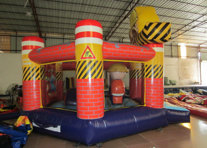New Construction workers inflatable bouncer inflatable construction site jump house for sale
