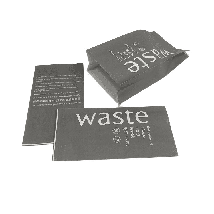 Custom Printed Travel Paper Air Sickness Bags For Pregance Vomit 24x24CM
