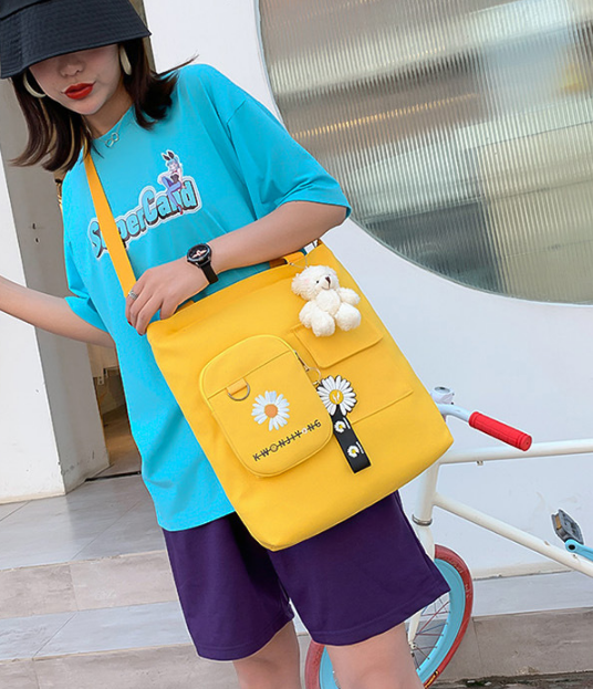Basic Eco Canvas Bags Women Shopping Fashionable School Bag For Kids