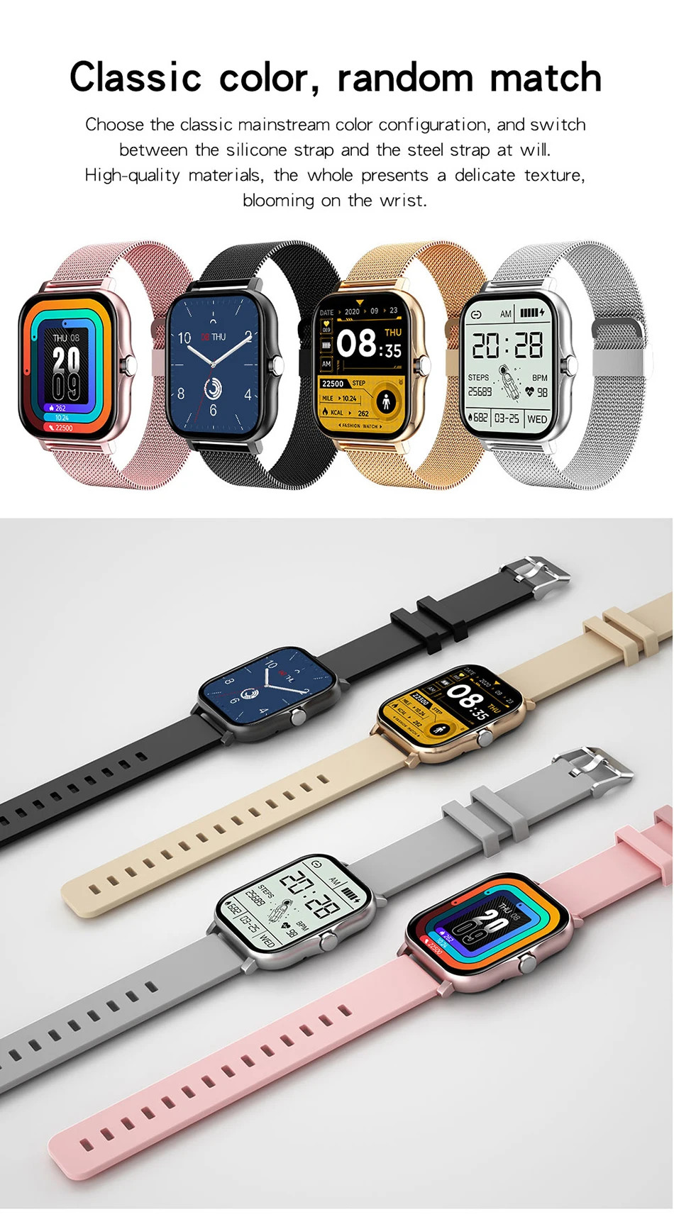 Q13 Amoled Calling Smartwatch Bracelet Heart Rate For Health Monitoring
