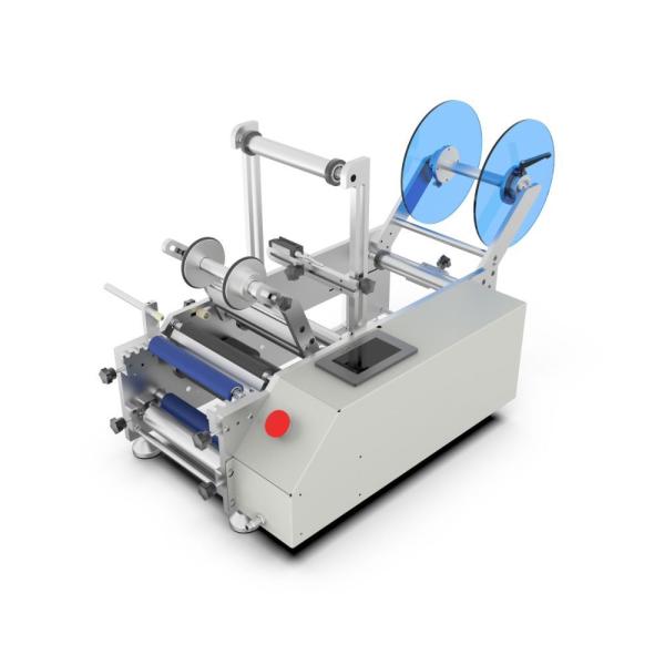 YM130 Manual Round Bottle Labeling Machine Semi-auto Label Applicator For Round Bottle