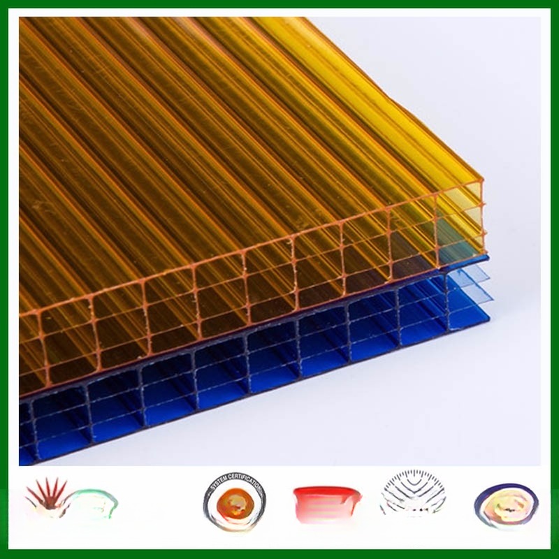 Anti-uv 8mm Polycarbonate （PC) Hollow Sheet For Greenhouse