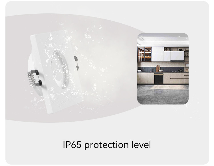 Recessed Spotlight Frame Aluminum Square Design MR16 GU10 60mm Cut-out IP65 Rated