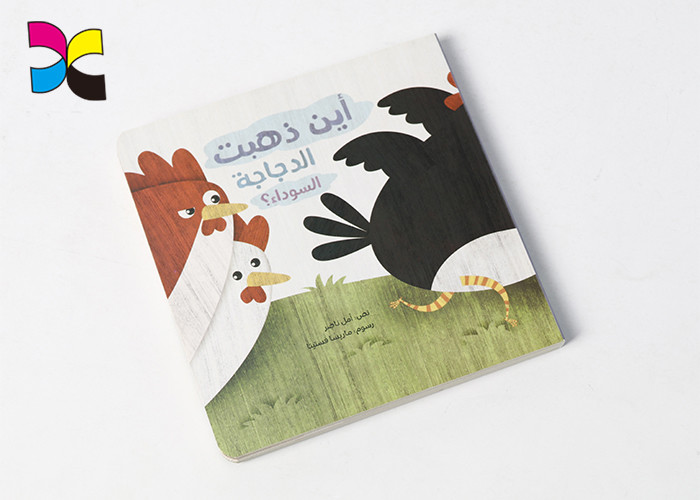 Flocking Die Cutting Cartoon Kids Book Printing Glossy Art Paper Round Corners 350gC1S