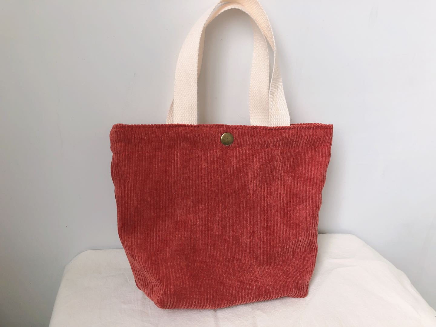 ARTSY CORDUROY BAG CASUAL PORTABLE MINI LADIES CLUTCH BAG VINTAGE CLOTH BAG BENTO BAG