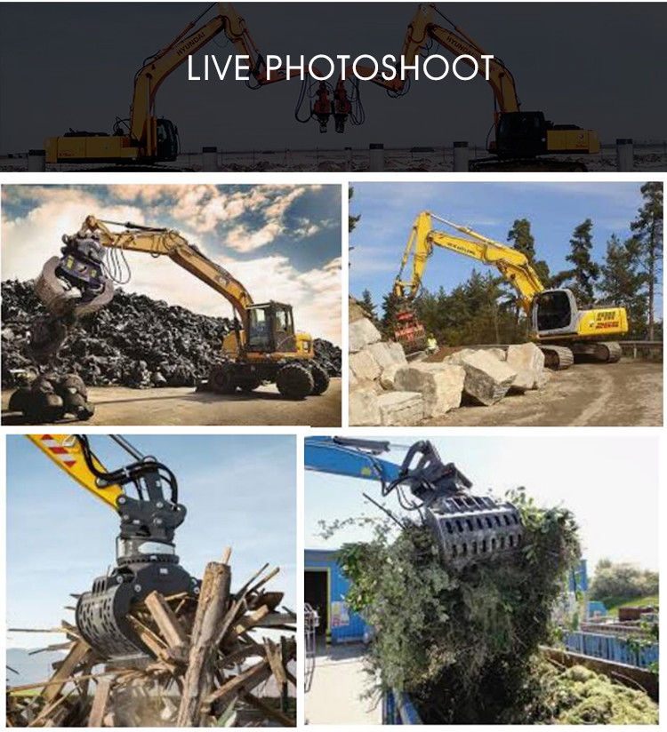 Buy BeiYi Waste Grapple Hydraulic Excavator Rotating Log Grapple for sales
