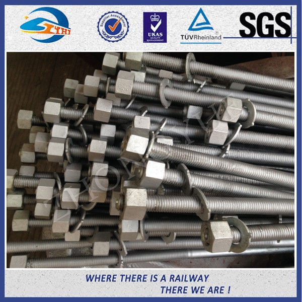 Customized High Strength Hex Bolts Railway Bolt With Nuts / Washers