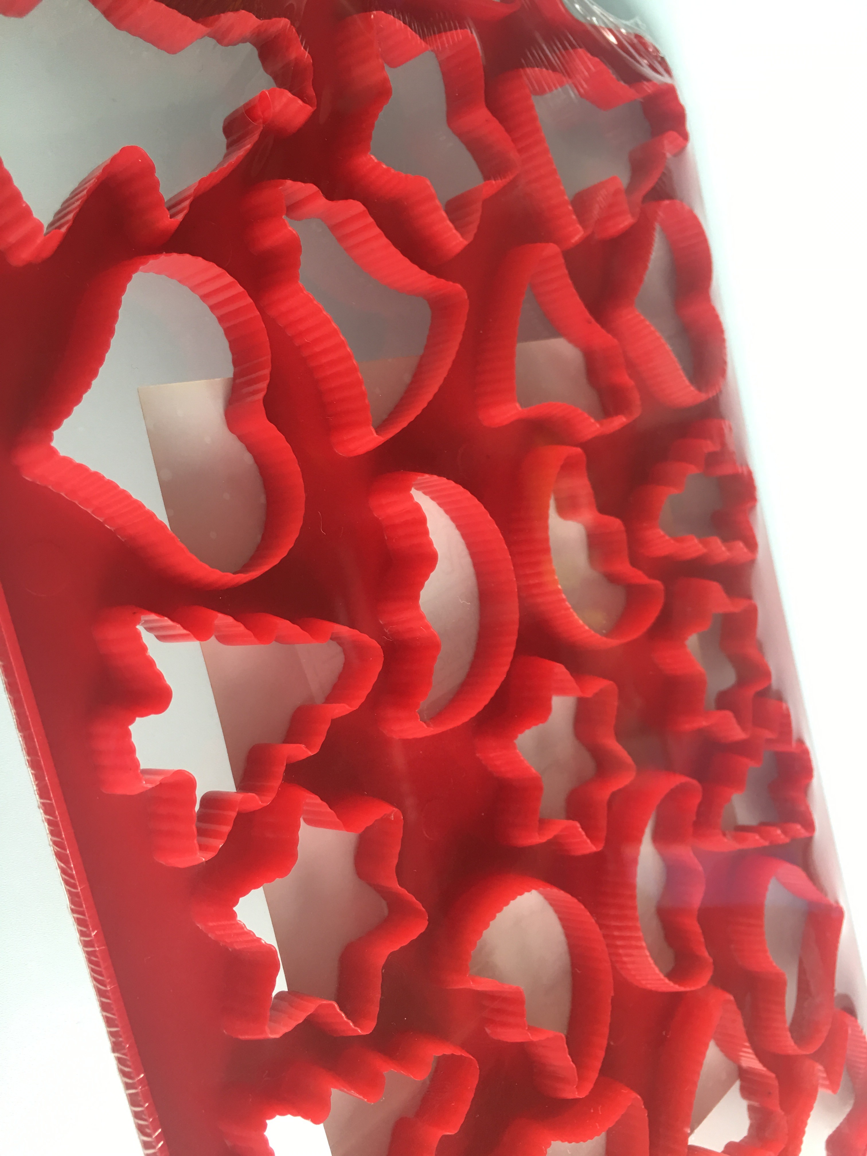 EEC 25pc Cookie Cutting Sheet Multiple Formine Per Biscotti 40 * 22 * 1.5cm Red
