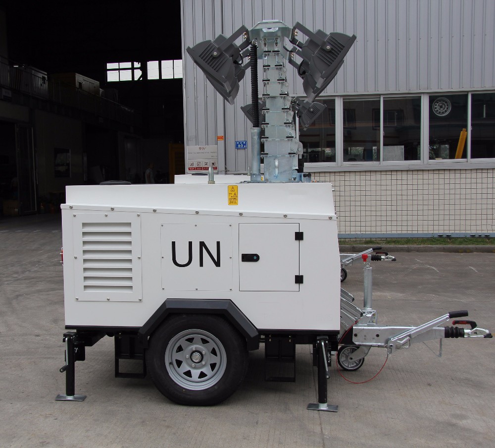4X1000w 7m 9m Portable Generator Light Tower Trailer Mounted