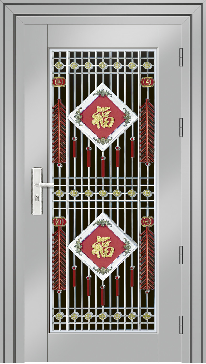 Exterior 304 Stainless Steel Security Front Door Paper Honeycomb Filling