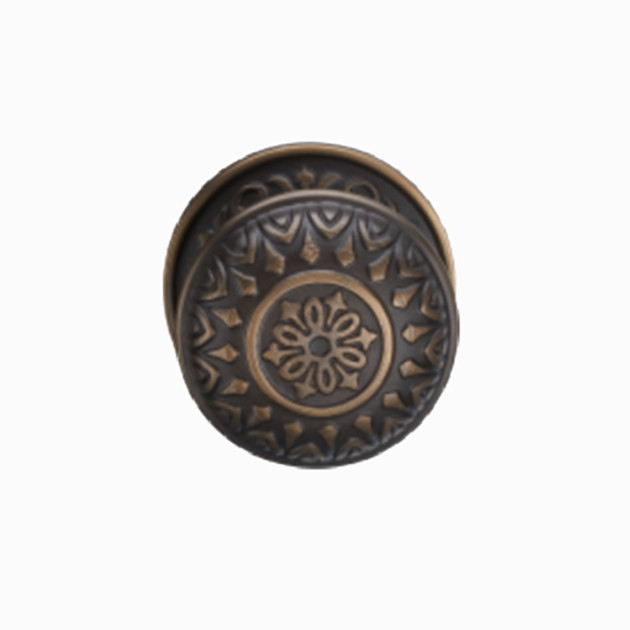 Amertop Vintage Door Locks Security Round Knob, Door Handle for Bathroom Kids Bedroom Classroom Storeroom Backyard Front