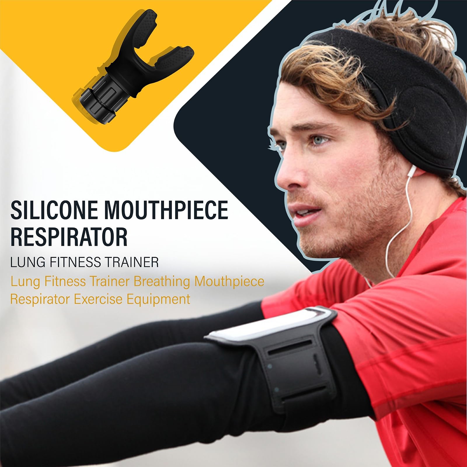 Silicone Respiratory Trainer Compact Adjustable Resistance Breathing Trainer Device