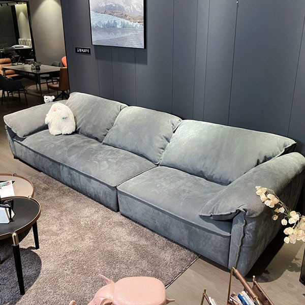 Gray Green Blue Living Room Sectional Sofa Couch Velvet Big Sofa Set 2650mm