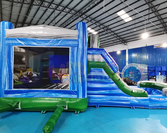 Palm Tree Jumping Inflatable Bouncer Slide For Backyard