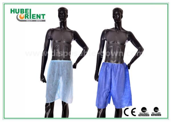 Quality Blue Non Woven Men Silk Boxer Shorts For Spa Massage / Hair Saloon , Free Sample for sale