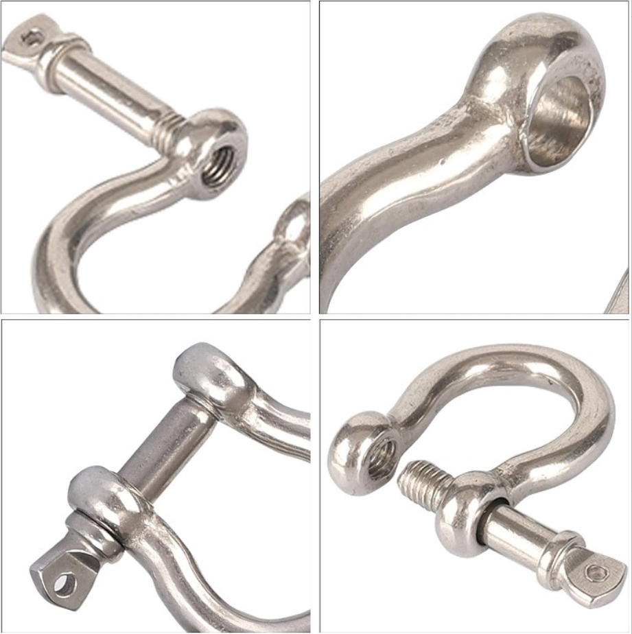 U Type D Shackles for Heavy Lifting Galvanized Steel Forged Screw Pin Anchor Shackle