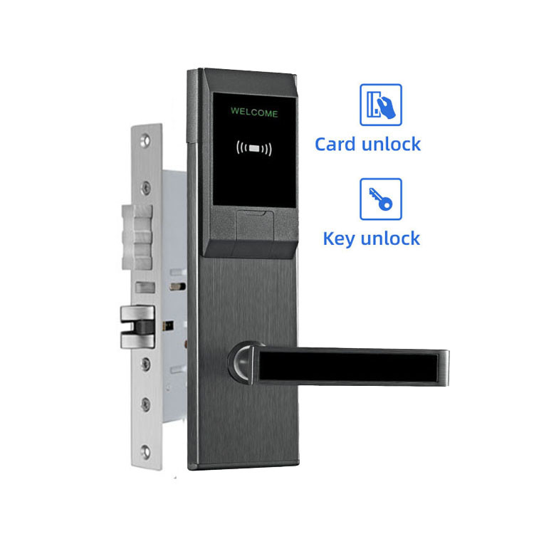 Stainless Steel 3KG Electronic Key Card Door Locks Hotel ROHS