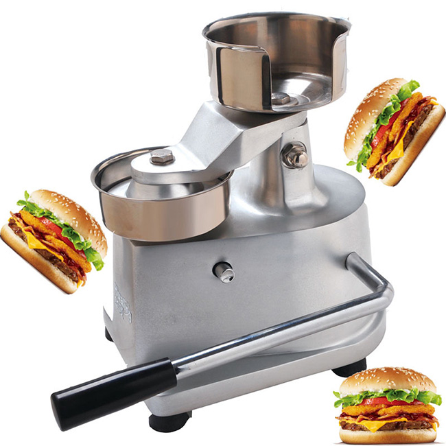Manual Burger Forming Machine Polished Finish Stainless Steel Material