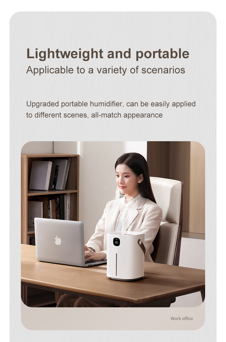 HOMEFISH 2000ml/2L Room Humidifier H2O Air Humidifier 4000mah