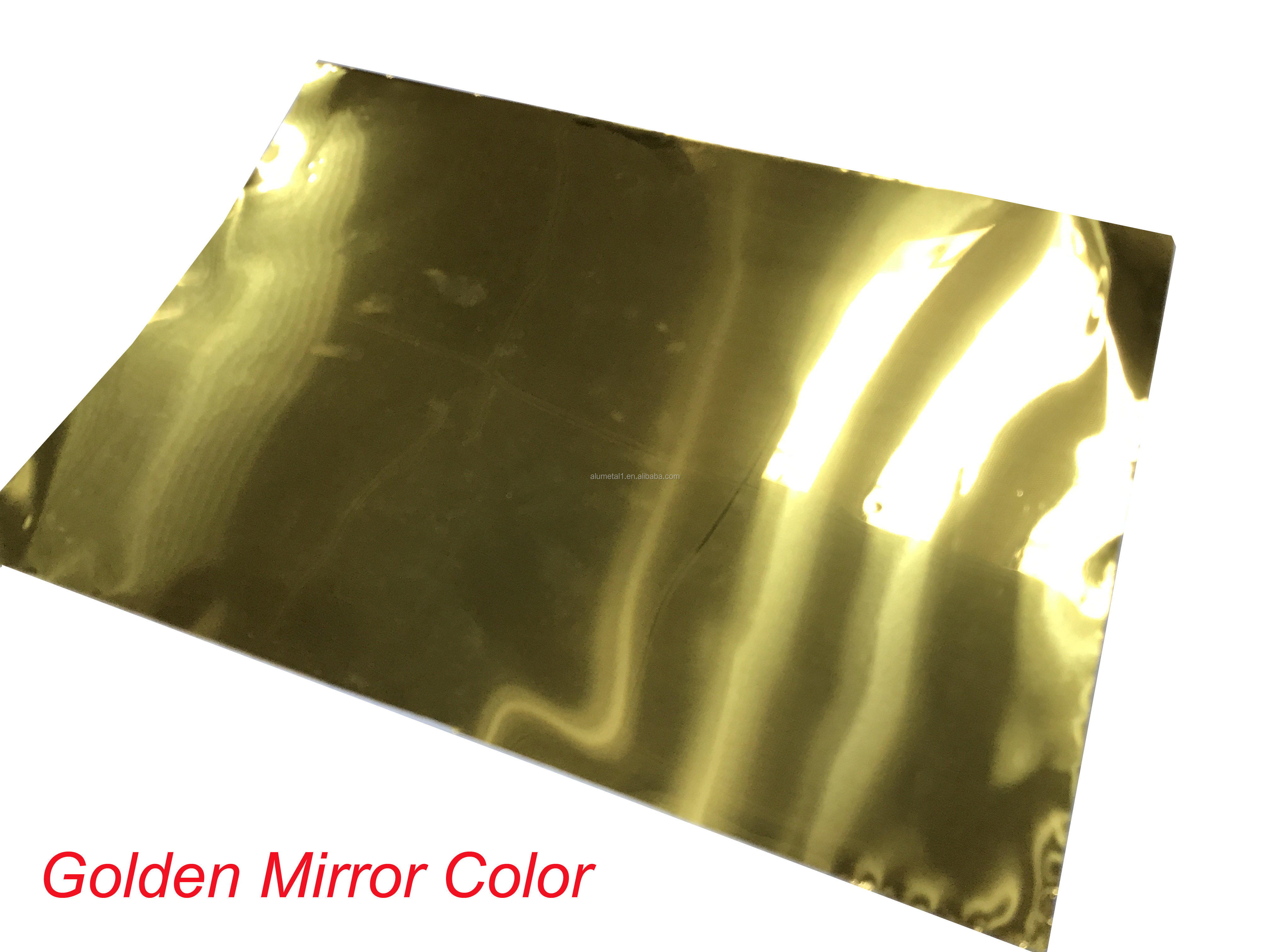 Anodized 4mm 5086 Mirror Aluminum Composite Panel Gold 1570mm Sheet
