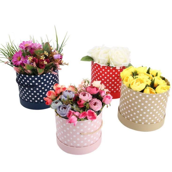 China Wholesale Customized Logo Round Shape Flower Box with 100% Recyclable Paper, Free Samples Available Paper Packaging Box