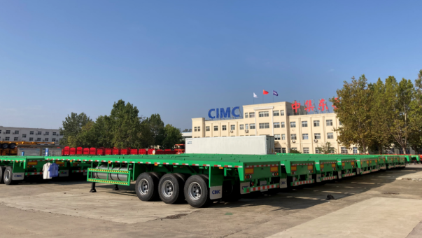 CIMC used Heavy Loading Capacity 40 60 80 100 Ton 3 Axle 4 Axle 40ft 45ft Container Flatbed Semi Trailer To Africa