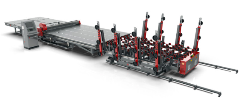 CNC Glass Cutting Machine With Cutting Table And The Breaking Table