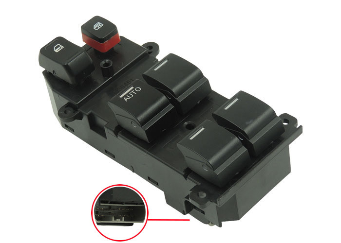 Black Driver Side Power Window Switch Front Side 35750-SNA-K01 CHM 2014
