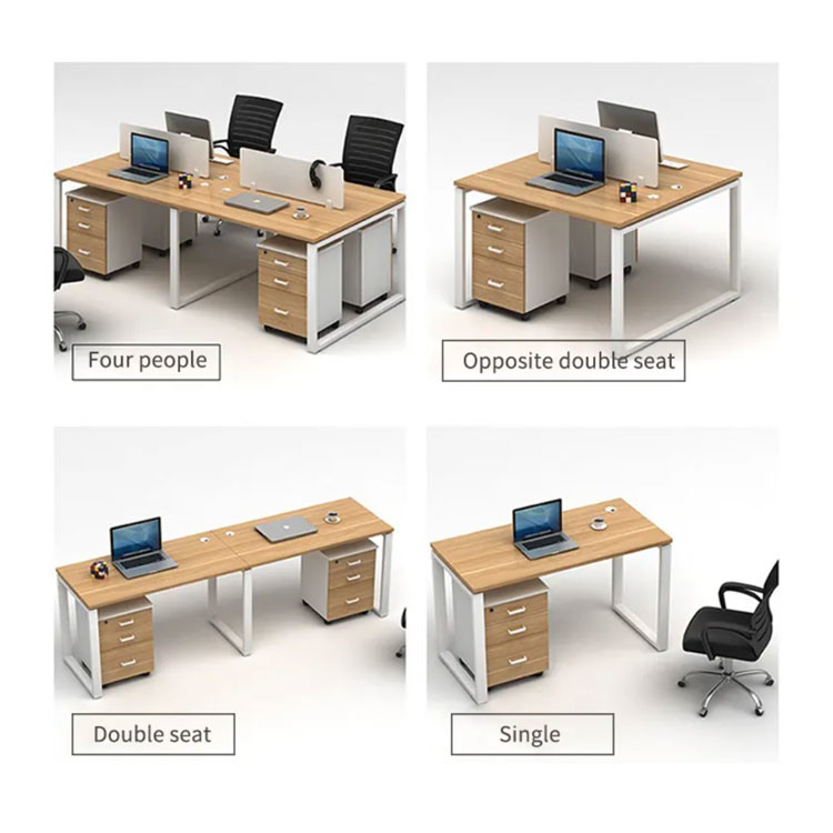 Wooden Pc Modern Computer Desks 1.2M White Metal Material With Drawers