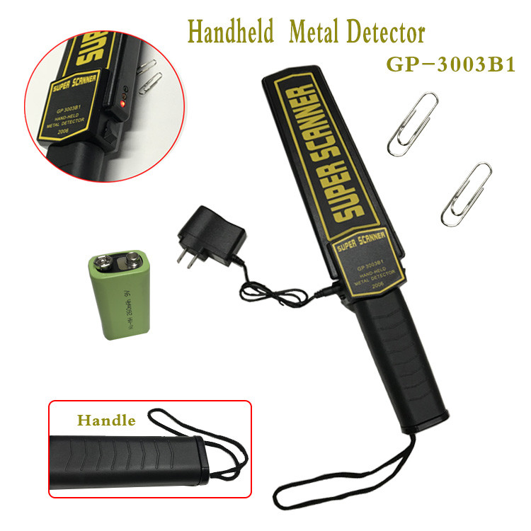 Power Saving GP-3003B1 Hand Held Metal Detector For Airport Security Checking