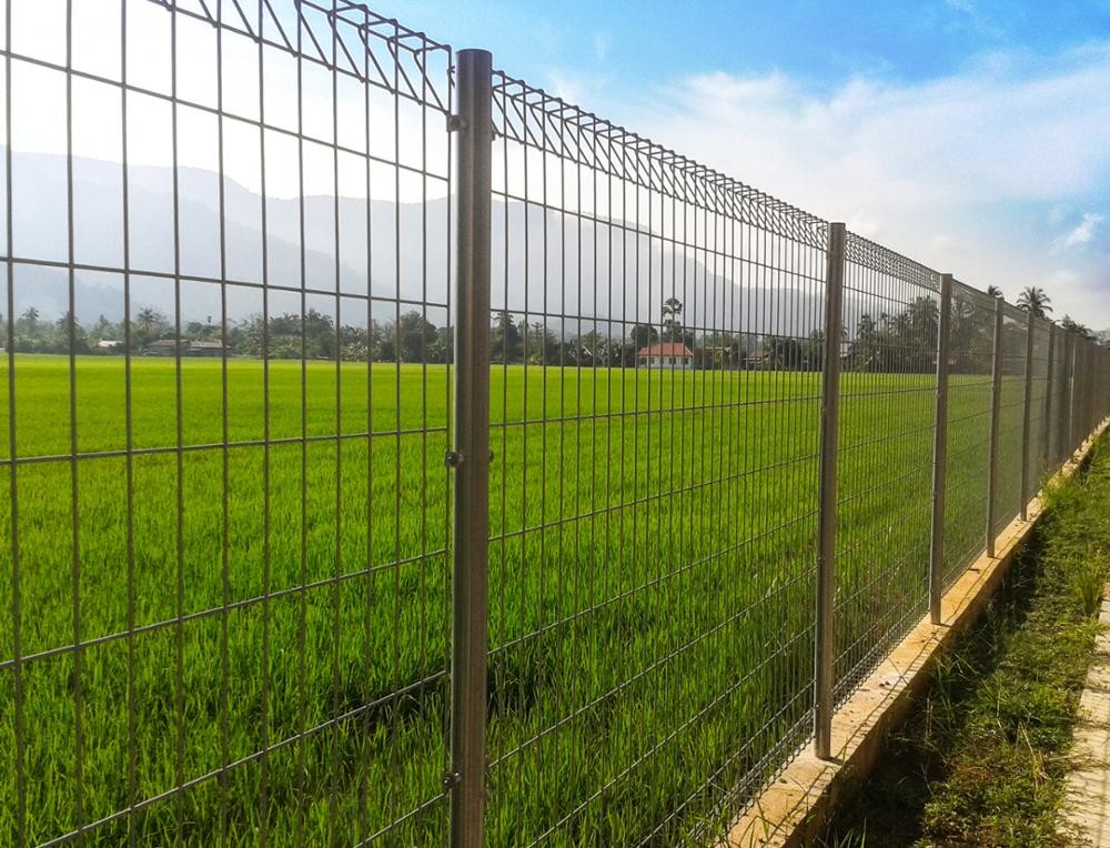 Construction 1.8m Welded Mesh Wire Fencing Custom Size Steel High Security