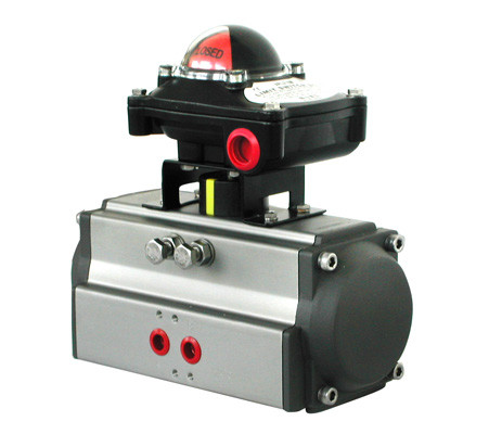 mounting brackets for limit switch box with pneumatic actuator
