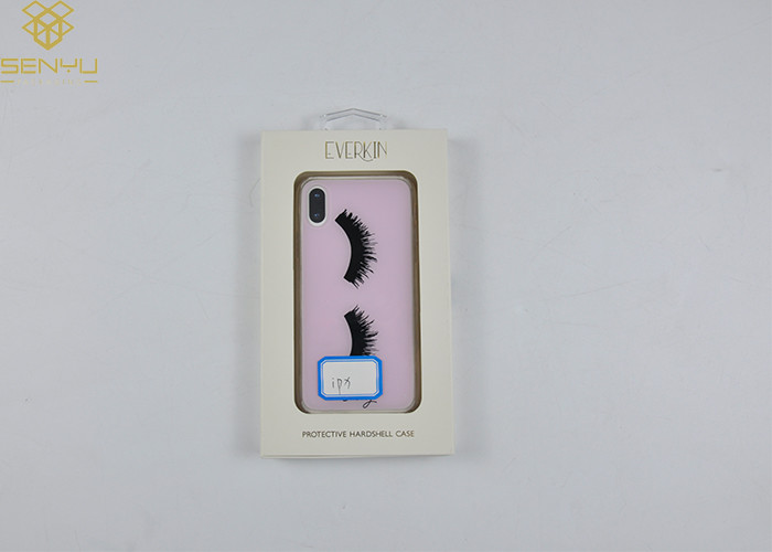 Customized Cellphone Case Retail Package Phone Case Packaging Paper Box With Clear PVC Window