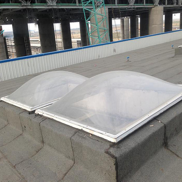 Heat Formed Roof Pyramid Skylights , 6 Foot Plastic Dome For Roof Daylighting