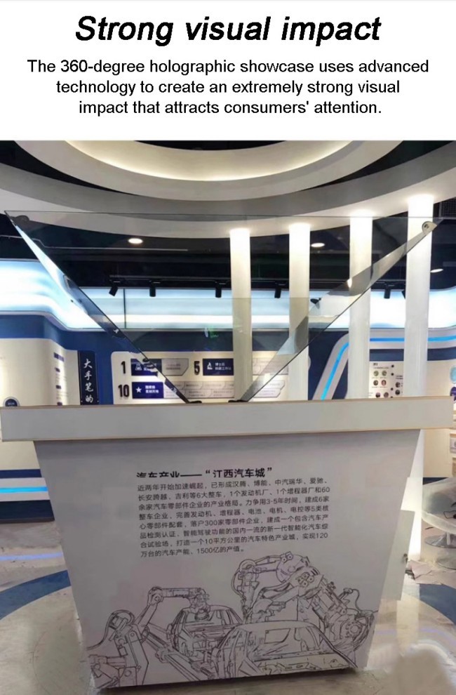 Exhibition Hall Dedicated Stereoscopic Holographic Cabinet with Touch-Interactive 3D Display Supporting Customizable Three-Dimensional Projection