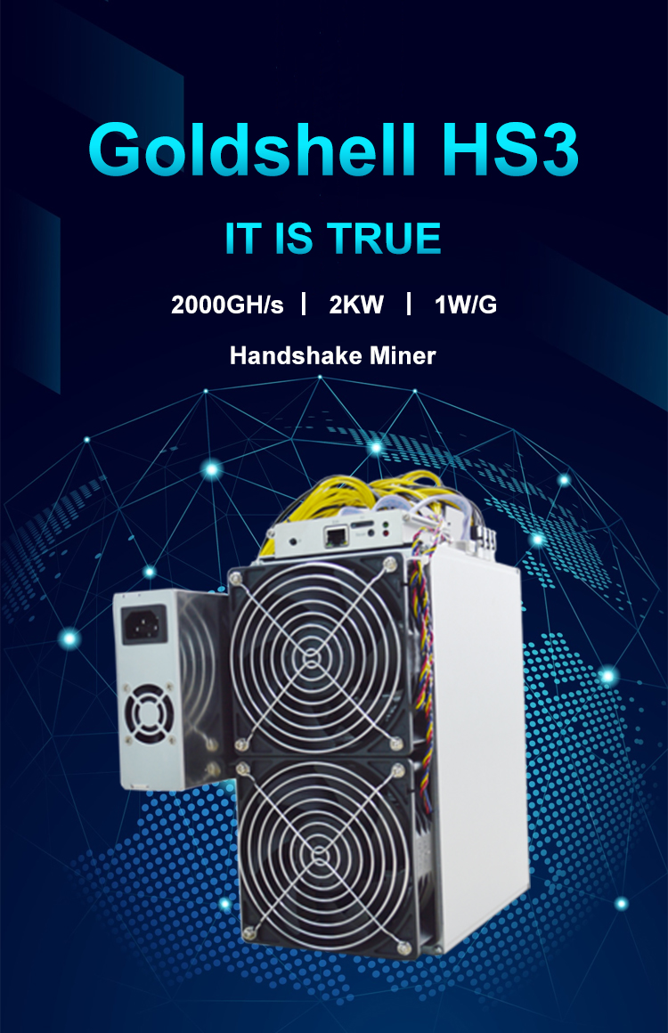 2000 Gh ASIC Mining Machine Used Goldshell HS3 Miner For HNS And SC Coin