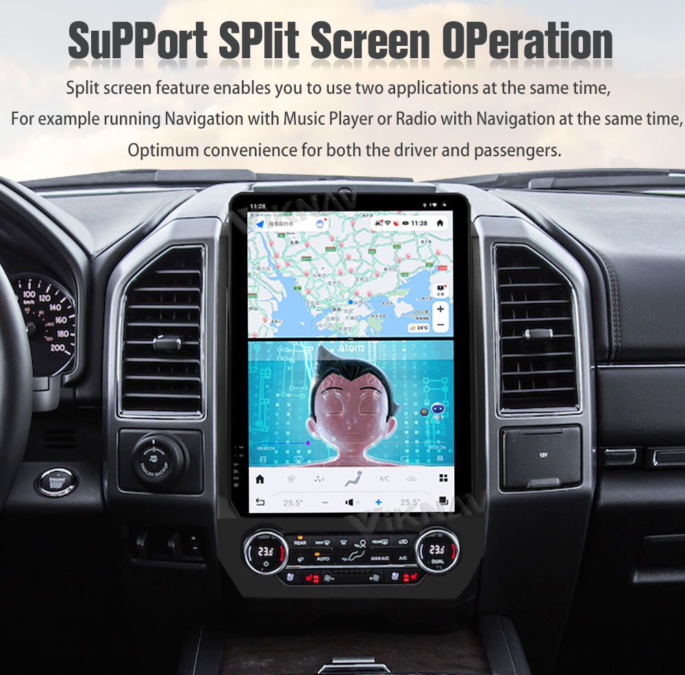 14.4 inch 2K HD Touch Screen Stereo For Ford Expedition 2015-2022 GPS Multimedia Player Android Auto Wireless Carplay