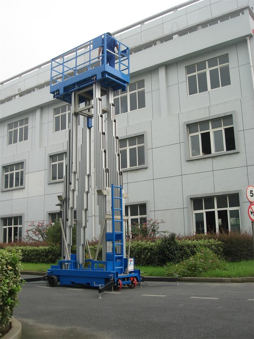 Two Person Four Mast Aluminum Work Platform With 10m Working Height