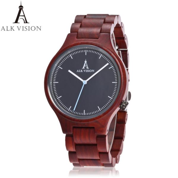 ALK Vision Couple Wood Watch Ladies Fashion Quartz Wooden Watch Casual Lovers