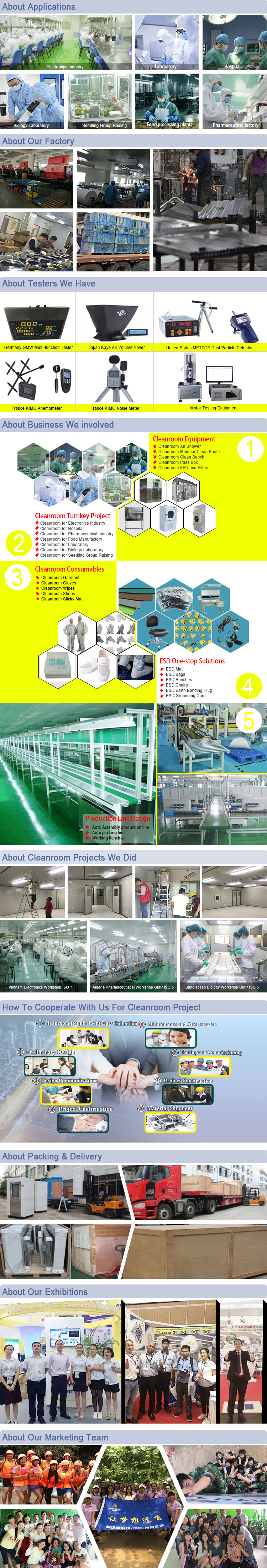 Galvanized Sheet Class 100 Bio Pharmaceutical Cleanroom Design