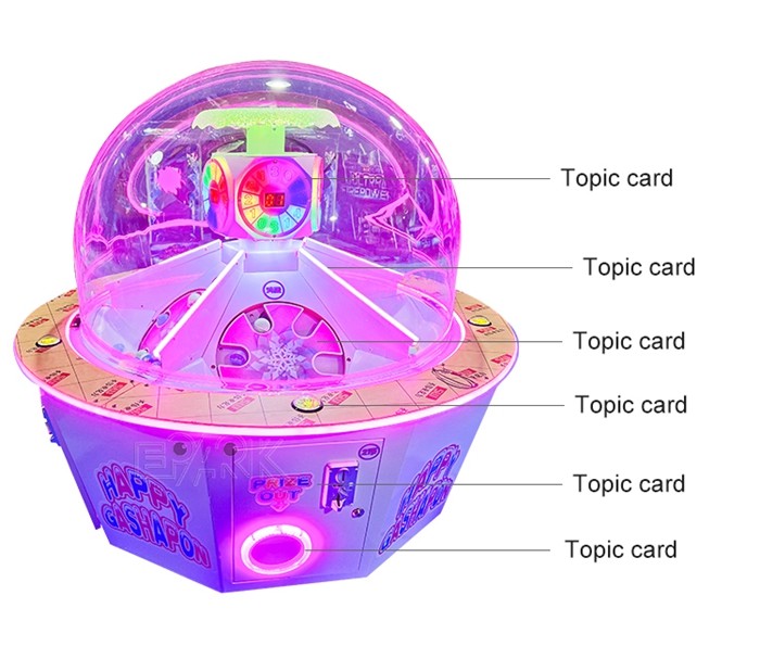 Sweet Moment Four Players Candy Capsule Game Machine Coin Operated Claw Game