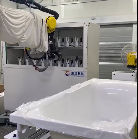 The robotec bathtub trimming system