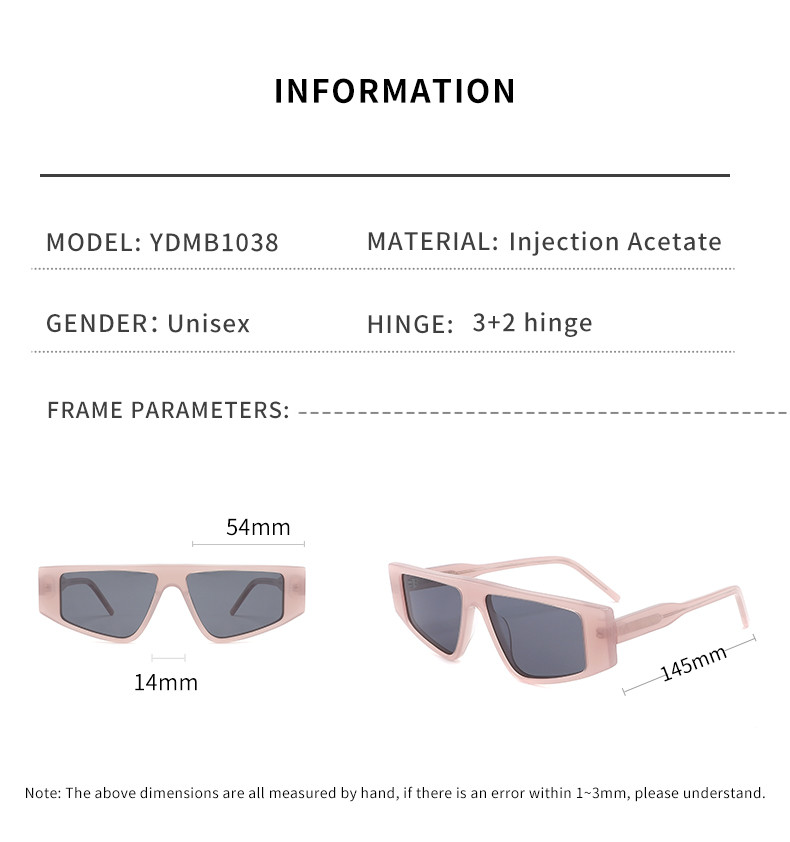 Flat Top Acetate Frame Sunglasses Custom Irregular Metal Frame Sunglasses Womens