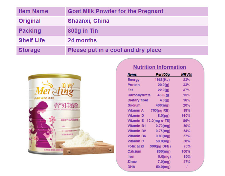 Rich Minera goat Pregnancy Milk Powder HACCP Certificate