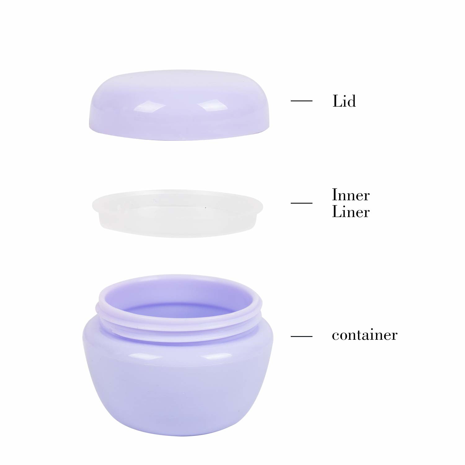 Purple 5g 10g Small Cosmetic Cream Jar Packaging Refillable